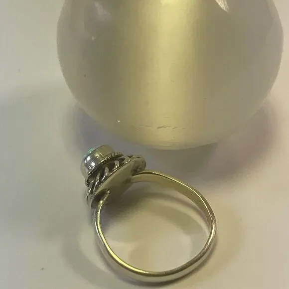 Fire Opal Sterling Silver 925 Ring Size 6.75 - Picture 5 of 5